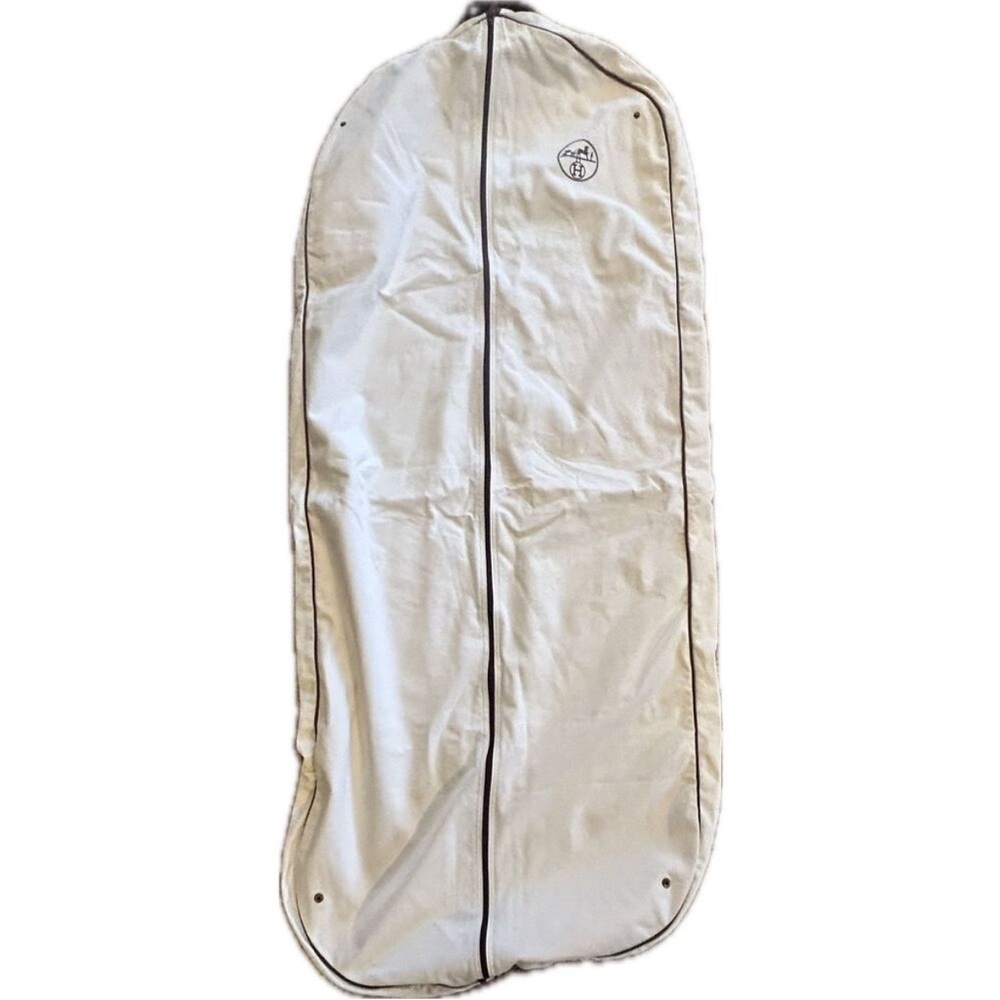 Authentic Hermes Garment Bag Heavy Duty, with Snaps, Cream/Off White - Picture 6 of 9